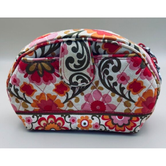Vera Bradley Folkloric Pocket Cosmetic Bag Quilted Makeup Case - Picture 2 of 11